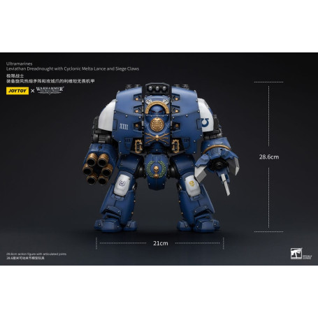 JoyToy - Space Marines - Ultramarines - Leviathan Dreadnought with Cyclonic Melta Lance And Siege Claws 1/18