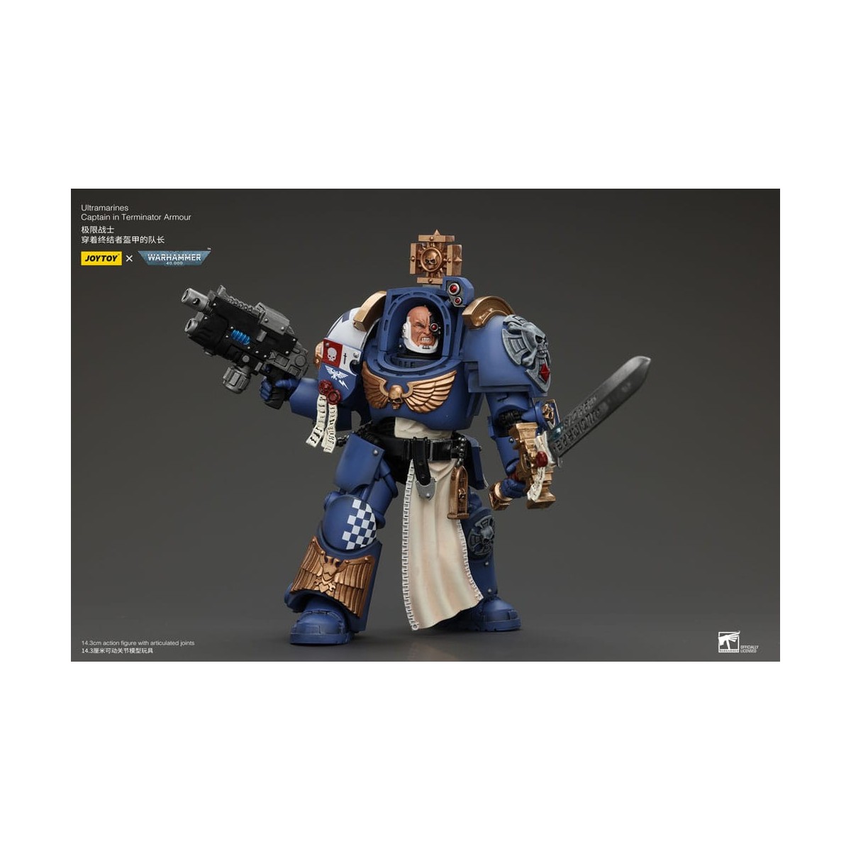 JoyToy - Space Marines - Ultramarines - Ultramarines Captain In Terminator Armour 1/18