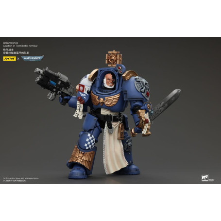 JoyToy - Space Marines - Ultramarines - Ultramarines Captain In Terminator Armour 1/18