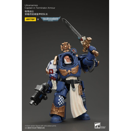 JoyToy - Space Marines - Ultramarines - Ultramarines Captain In Terminator Armour 1/18