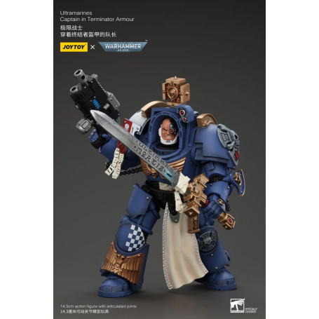 JoyToy - Space Marines - Ultramarines - Ultramarines Captain In Terminator Armour 1/18