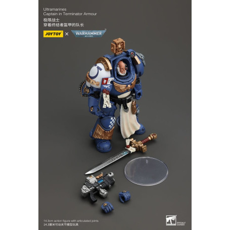 JoyToy - Space Marines - Ultramarines - Ultramarines Captain In Terminator Armour 1/18