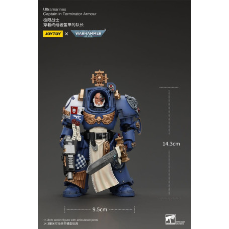 JoyToy - Space Marines - Ultramarines - Ultramarines Captain In Terminator Armour 1/18