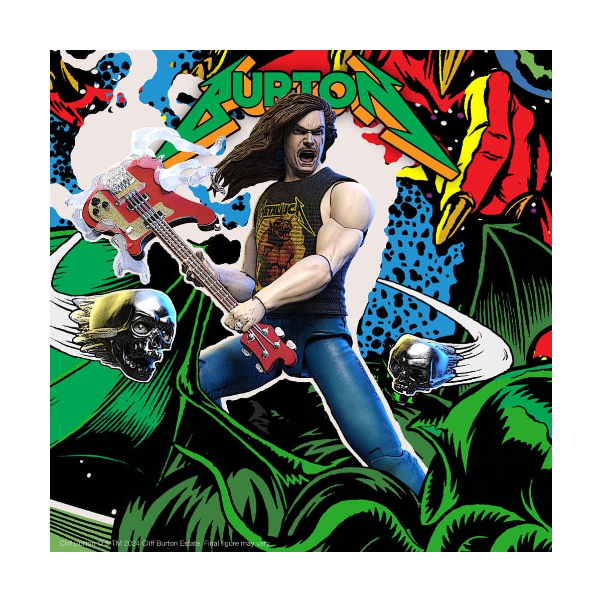 Super 7 - Metallica Wave 2 - Ultimates Cliff Burton "Superhero Poster"