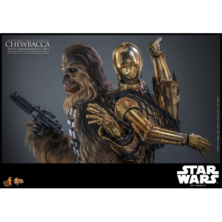 Hot toys Star Wars: Chewbacca with Disassembled C-3PO MMS 1/6 - The Empire Strikes Back