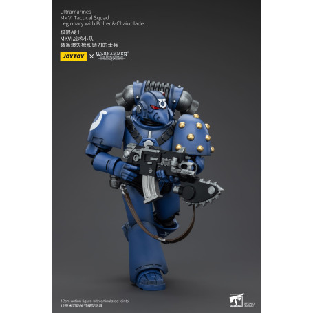JoyToy - Ultramarines - Legion MKVI Tactical Squad Legionary mit Bolter & Chainblade 1/18 - The Horus Heresy