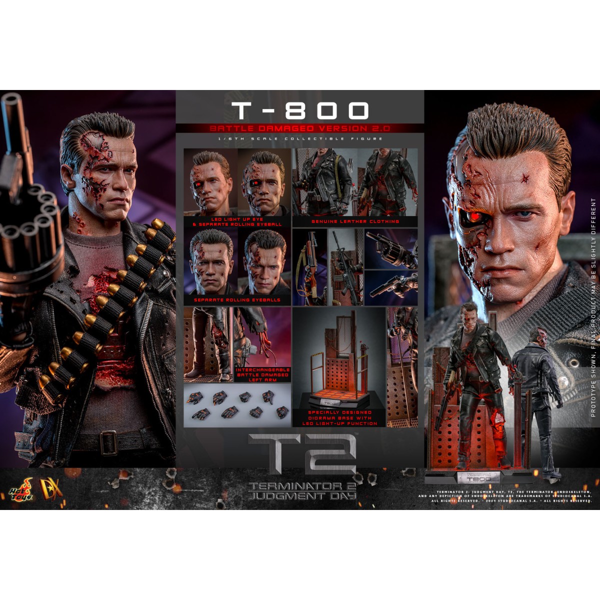 Hot Toys - Terminator 2: Judgment Day MMS 1/6 - Battle Damaged T-800 V2.0