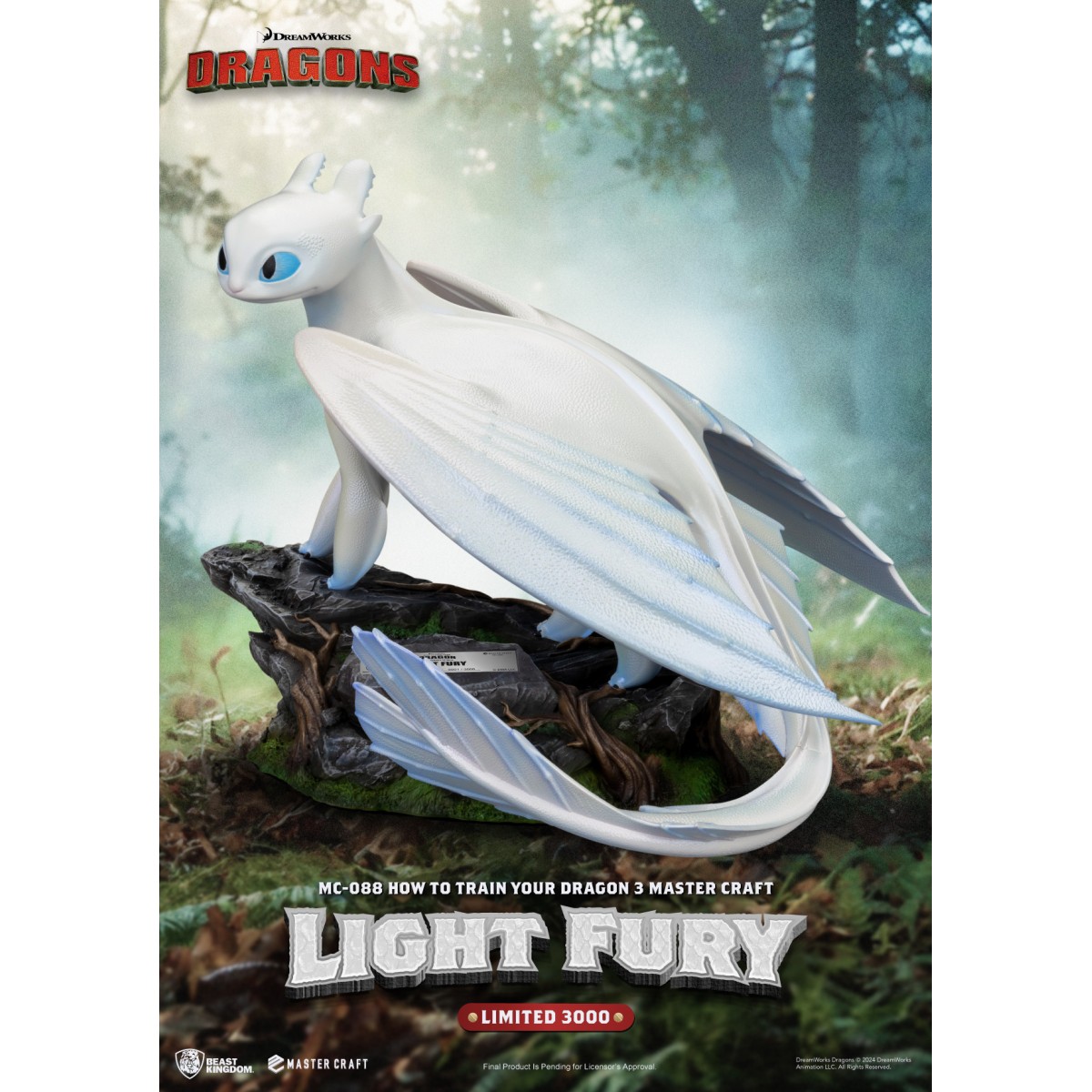 Beast Kingdom - How to Train your Dragon: The Hidden World Master Craft Toothless - Ohnezahn Dragons 3: The Hidden World.