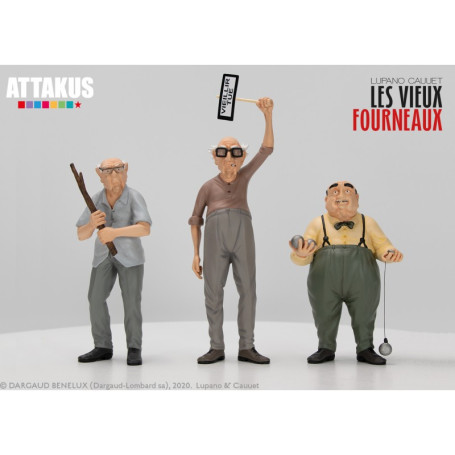 Attakus - Die alten Öfen Pierrot Mimile und Antoine - Set mit 3 Harzstatuetten