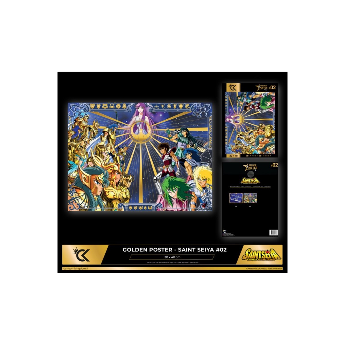 Cartoon Kingdom - Saint Seiya Golden Poster 2 - Knight Saint 40X30cm - Die Ritter des Zodiakus