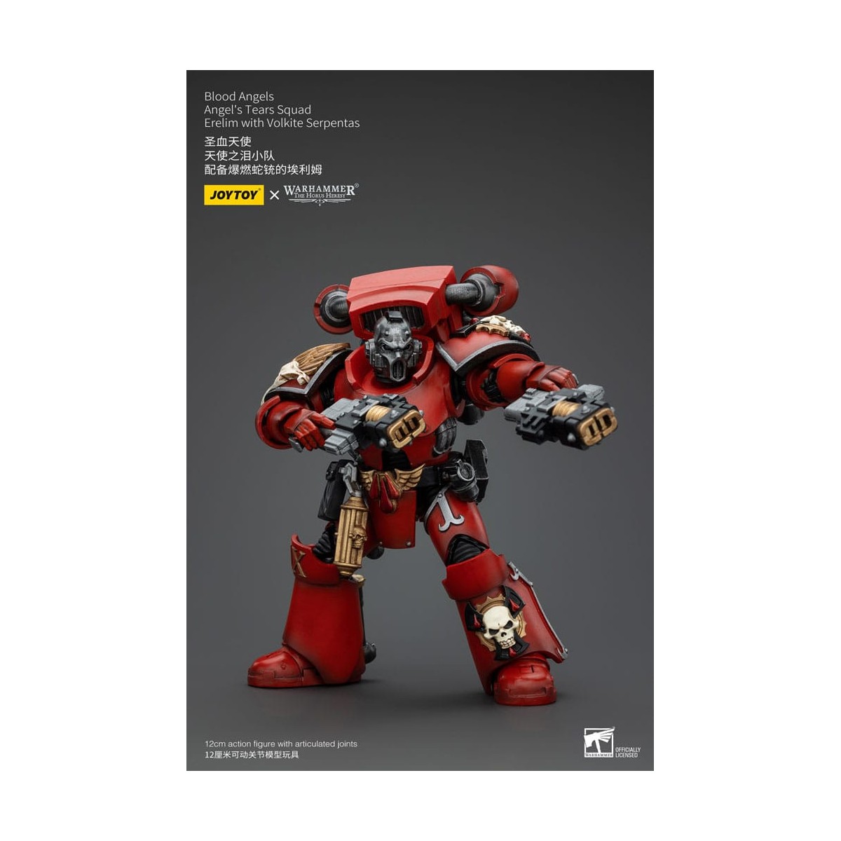 JoyToy Space Marines - Blood Angels - Angel's Tears Squad - Erelim with Volkite Serpentas 1/18