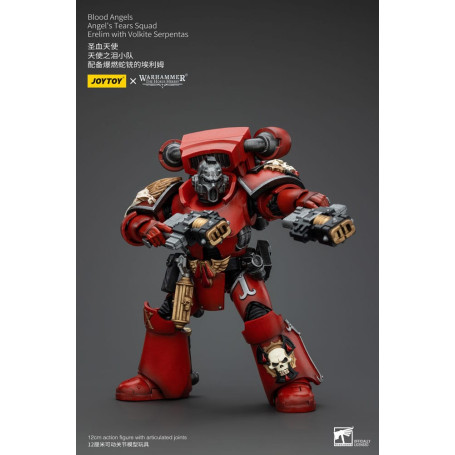 JoyToy Space Marines - Blood Angels - Angel's Tears Squad - Erelim with Volkite Serpentas 1/18