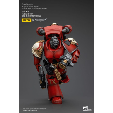 JoyToy Space Marines - Blood Angels - Angel's Tears Squad - Erelim with Volkite Serpentas 1/18