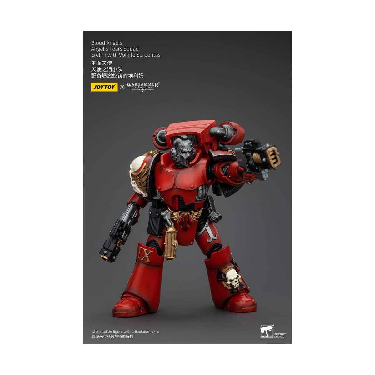 JoyToy Space Marines - Blood Angels - Angel's Tears Squad - Erelim with Volkite Serpentas 1/18