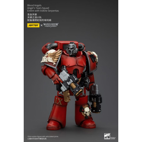 JoyToy Space Marines - Blood Angels - Angel's Tears Squad - Erelim with Volkite Serpentas 1/18