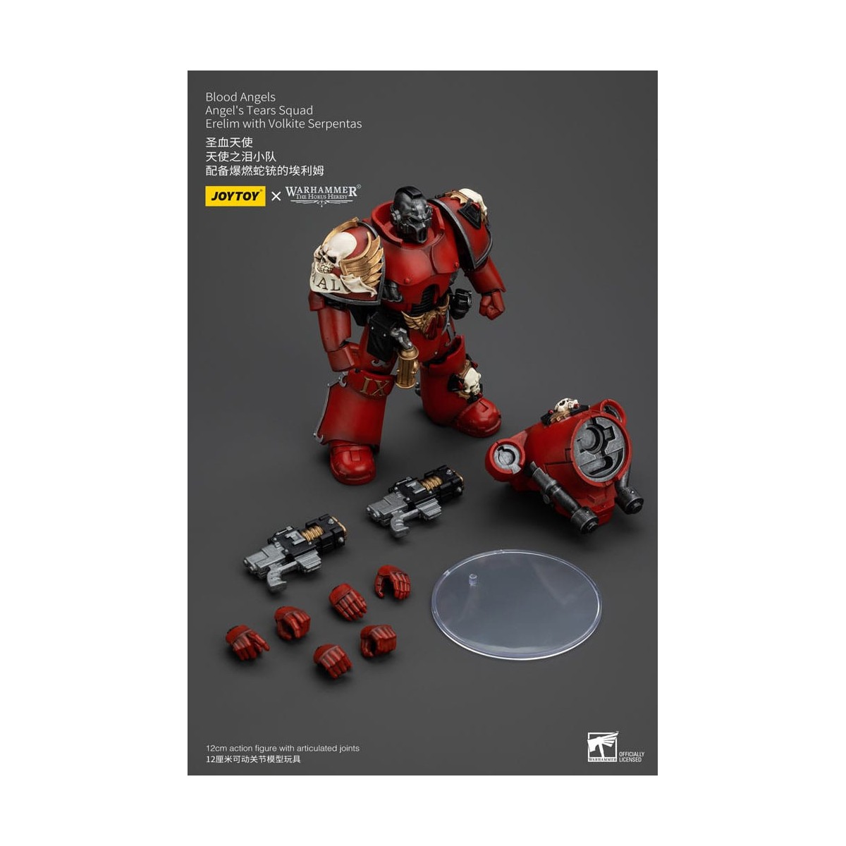 JoyToy Space Marines - Blood Angels - Angel's Tears Squad - Erelim with Volkite Serpentas 1/18