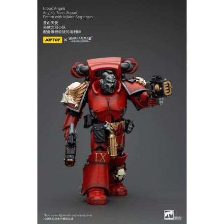 JoyToy Space Marines - Blood Angels - Angel's Tears Squad - Erelim with Volkite Serpentas 1/18