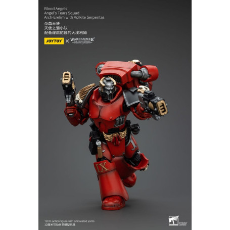 JoyToy Space Marines - Blood Angels - Angel's Tears Squad - Arch-Erelim with Volkite Serpentas 1/18