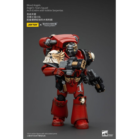 JoyToy Space Marines - Blood Angels - Angel's Tears Squad - Arch-Erelim with Volkite Serpentas 1/18