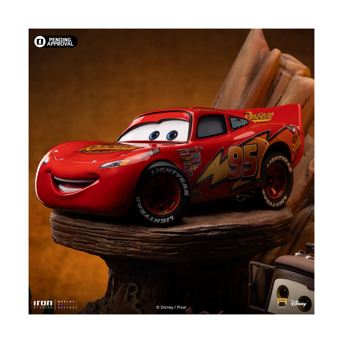 Iron Studios - Disney Pixar - Deluxe Art Scale Lightning McQueen & Tow Mater 1/10 - Cars