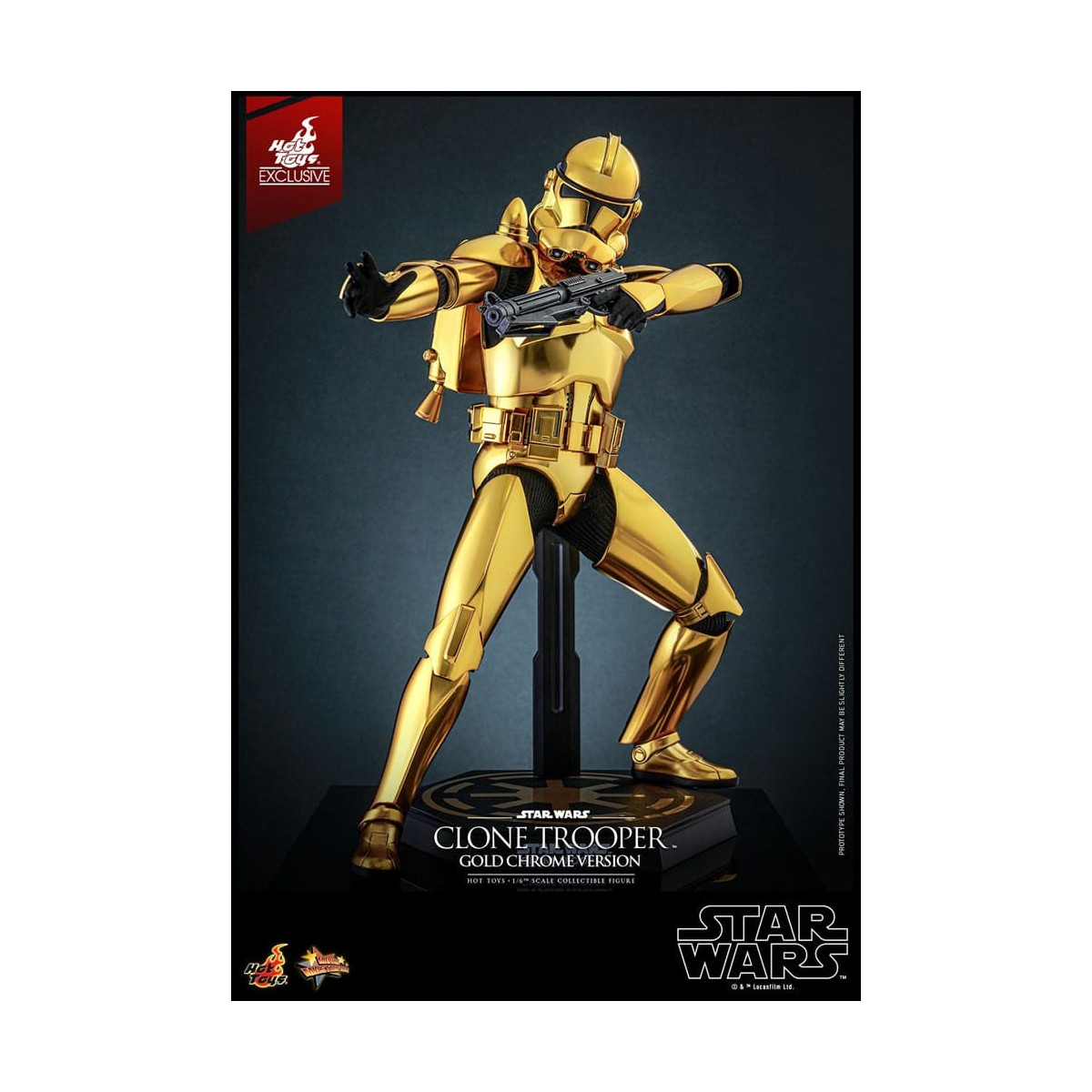 Hot toys Star Wars - Clone Trooper Gold Chrome Version 1/6 Toy Fair Exclusive