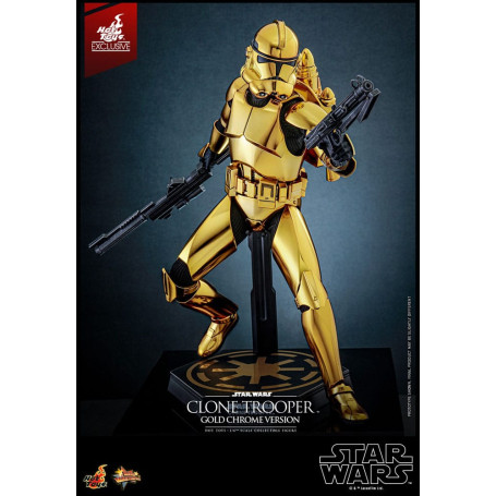 Hot toys Star Wars - Clone Trooper Gold Chrome Version 1/6 Toy Fair Exclusive