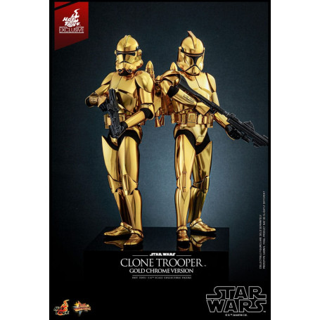 Hot toys Star Wars - Clone Trooper Gold Chrome Version 1/6 Toy Fair Exclusive