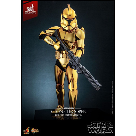 Hot toys Star Wars - Clone Trooper Gold Chrome Version 1/6 Toy Fair Exclusive