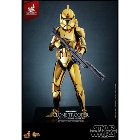 Hot toys Star Wars - Clone Trooper Gold Chrome Version 1/6 Toy Fair Exclusive