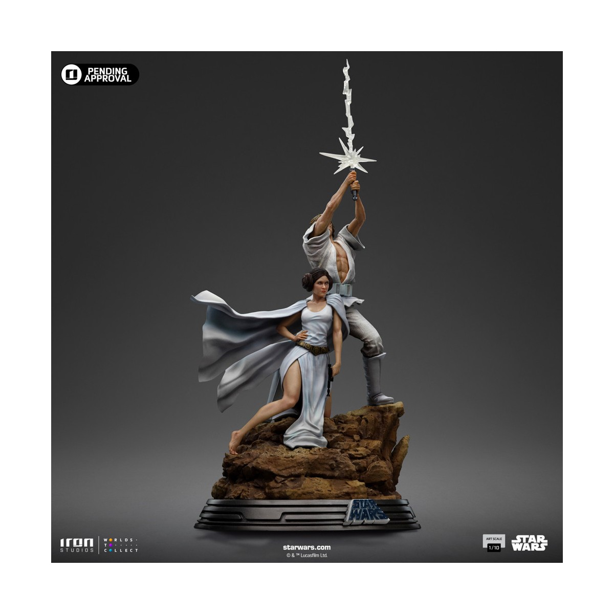 Iron Studios Star Wars - Luke & Leia Movie Poster - Deluxe Art Scale 1/10