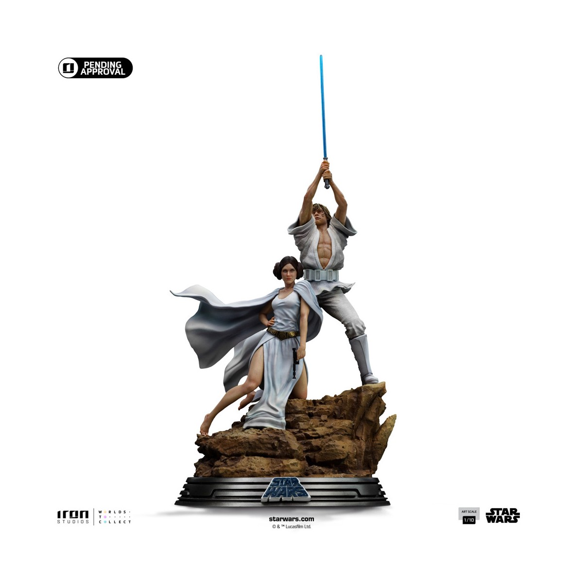 Iron Studios Star Wars - Luke & Leia Movie Poster - Deluxe Art Scale 1/10