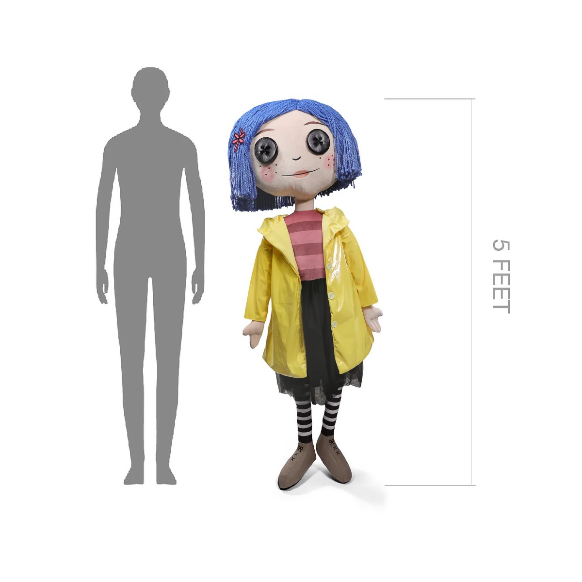 Kidrobot Coraline - Coraline with Button Eyes - Lebensgroße Puppe 1/1