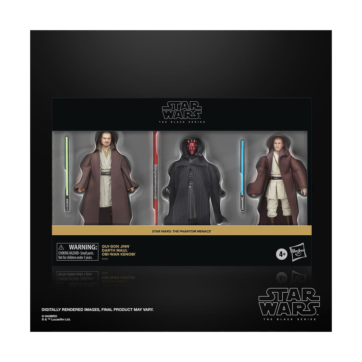 Star Wars Black Series - Pack Qui-Gon Jinn, Darth Maul, Obi-Wan Kenobi Episode I
