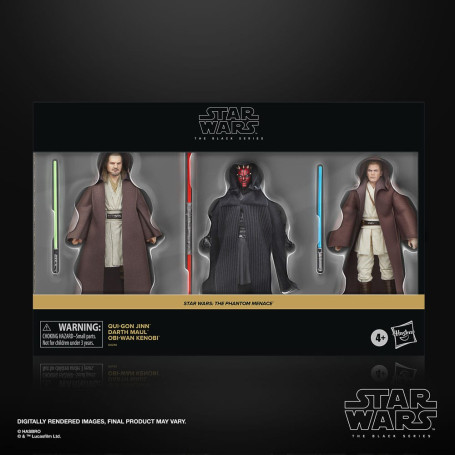 Star Wars Black Series - Pack Qui-Gon Jinn, Darth Maul, Obi-Wan Kenobi Episode I