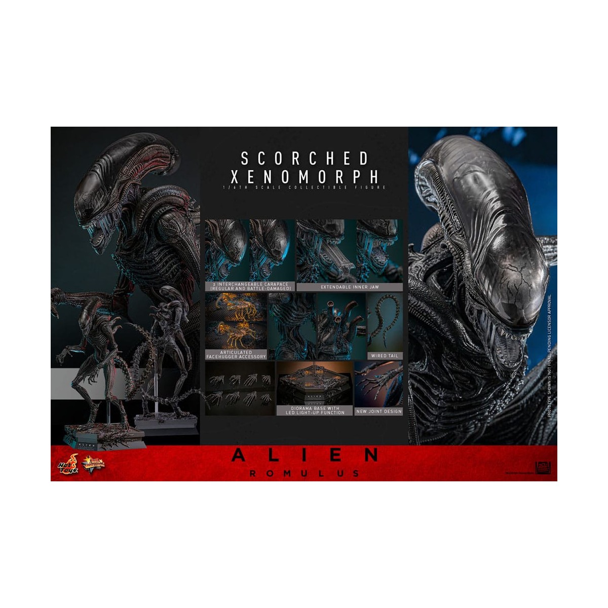 Hot Toys - Alien Romulus - Scorched Xenomorph MMS 1/6