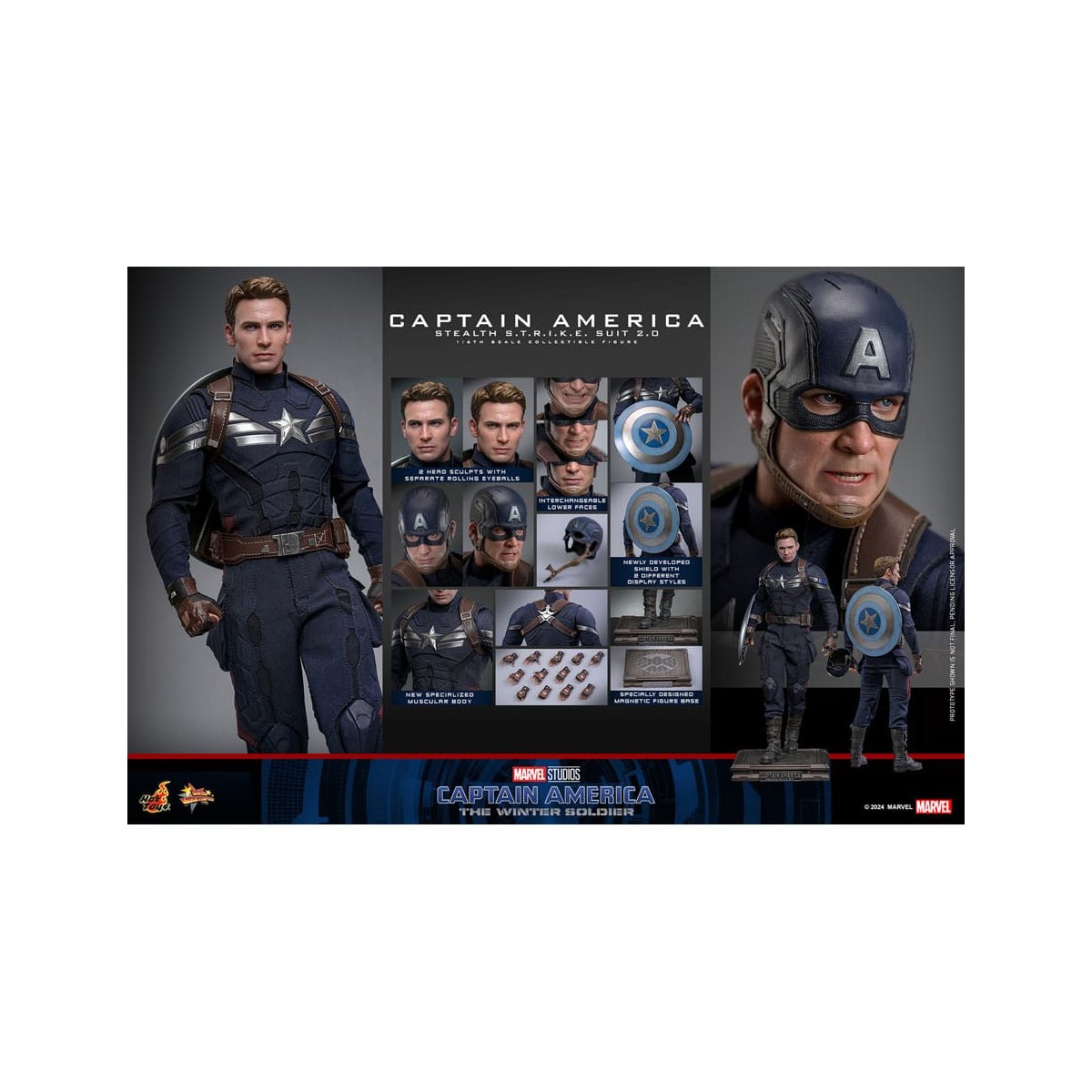 Hot Toys Captain America: Der Winter Soldier - Captain America Stealth S.T.R.I.K.E. Suit MMS 1/6
