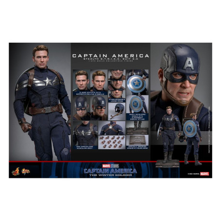 Hot Toys Captain America: Der Winter Soldier - Captain America Stealth S.T.R.I.K.E. Suit MMS 1/6