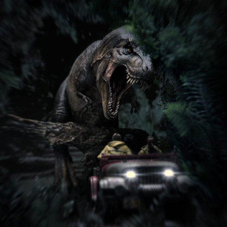 Iron Studios - Jurassic Park Demi Art Scale The Final Scene - 1/20