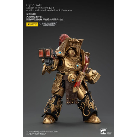 JoyToy Space Marines - Legio Custodes Aquilon Terminator Squad - Aquilon with twin-linked Adrathic Destructor