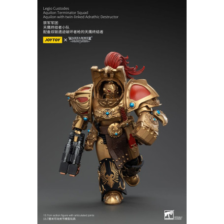 JoyToy Space Marines - Legio Custodes Aquilon Terminator Squad - Aquilon with twin-linked Adrathic Destructor
