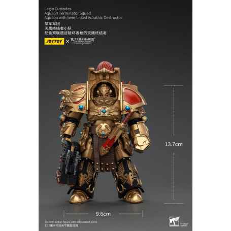 JoyToy Space Marines - Legio Custodes Aquilon Terminator Squad - Aquilon with twin-linked Adrathic Destructor