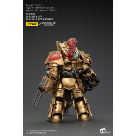 JoyToy Space Marines - Legio Custodes Aquilon Terminator Squad - Aquilon with Infernus Firepike