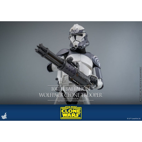 Hot Toys Star Wars - 104th Battalion Wolfpack Clone Trooper Deluxe Version - The Clone Wars 1/6