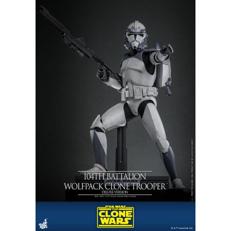 Hot Toys Star Wars - 104th Battalion Wolfpack Clone Trooper Deluxe Version - The Clone Wars 1/6