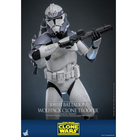 Hot Toys Star Wars - 104th Battalion Wolfpack Clone Trooper Deluxe Version - The Clone Wars 1/6