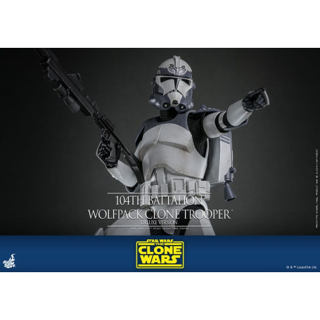 Hot Toys Star Wars - 104th Battalion Wolfpack Clone Trooper Deluxe Version - The Clone Wars 1/6