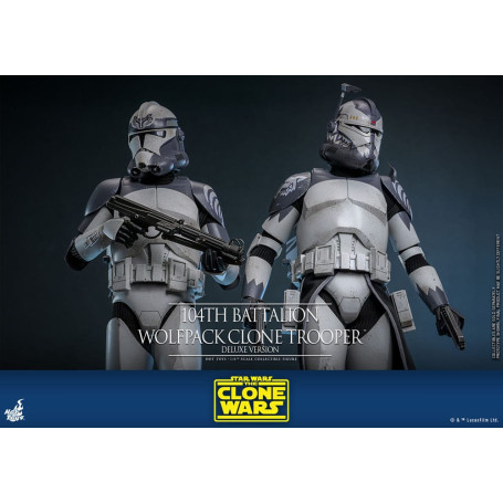 Hot Toys Star Wars - 104th Battalion Wolfpack Clone Trooper Deluxe Version - The Clone Wars 1/6