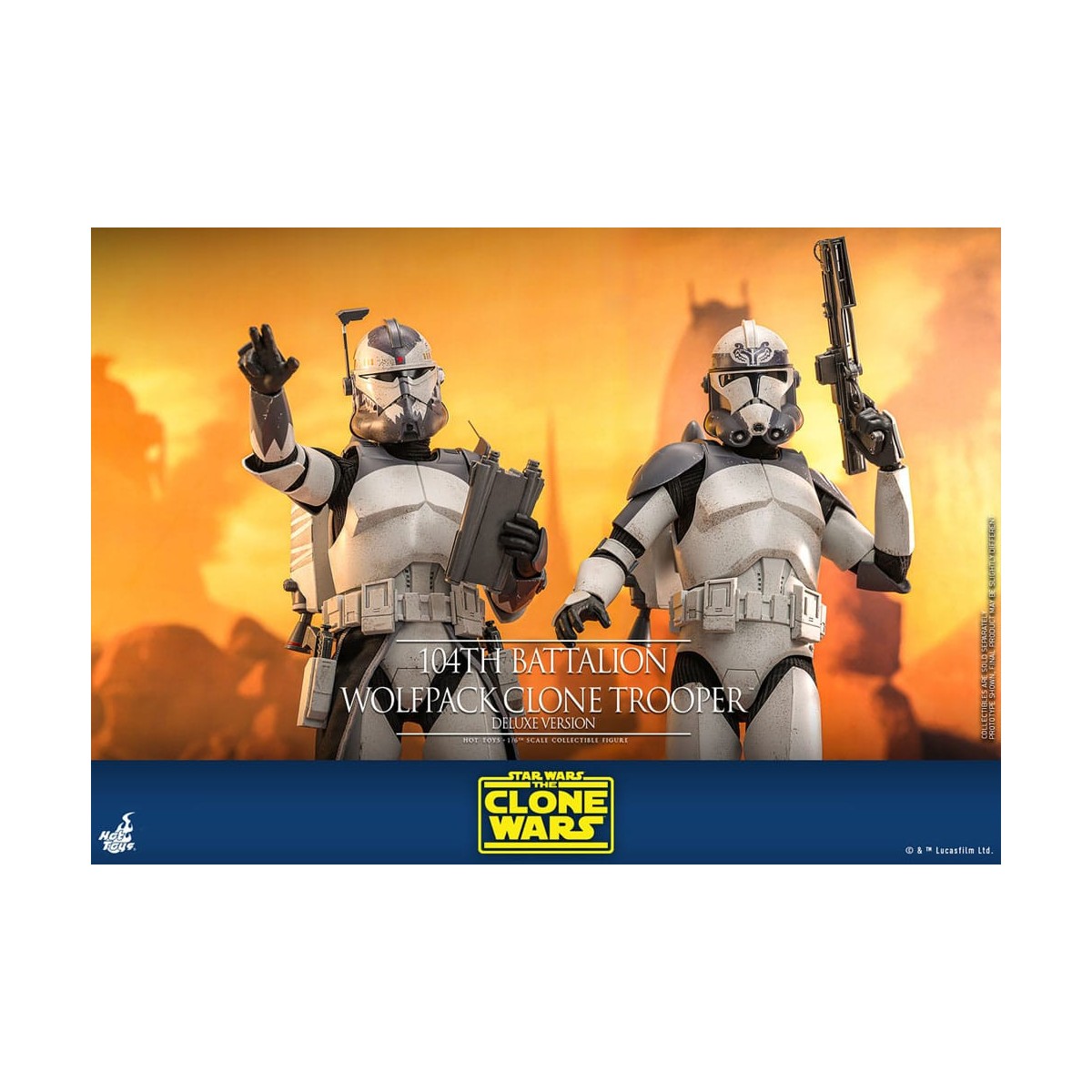 Hot Toys Star Wars - 104th Battalion Wolfpack Clone Trooper Deluxe Version - The Clone Wars 1/6