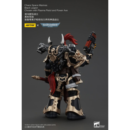 JoyToy Space Marines - Black Legion - Chosen with Plasma Pistol and Power Axe 1/18 - Warhammer 40K