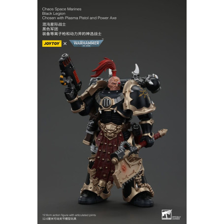JoyToy Space Marines - Black Legion - Chosen with Plasma Pistol and Power Axe 1/18 - Warhammer 40K